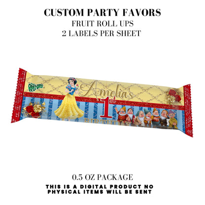 Snow White Party Favor Templates Bundle