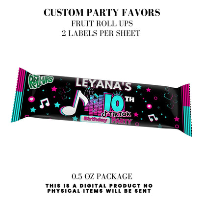 Tik Tok Social Media Party Printable Favor Designs DFY
