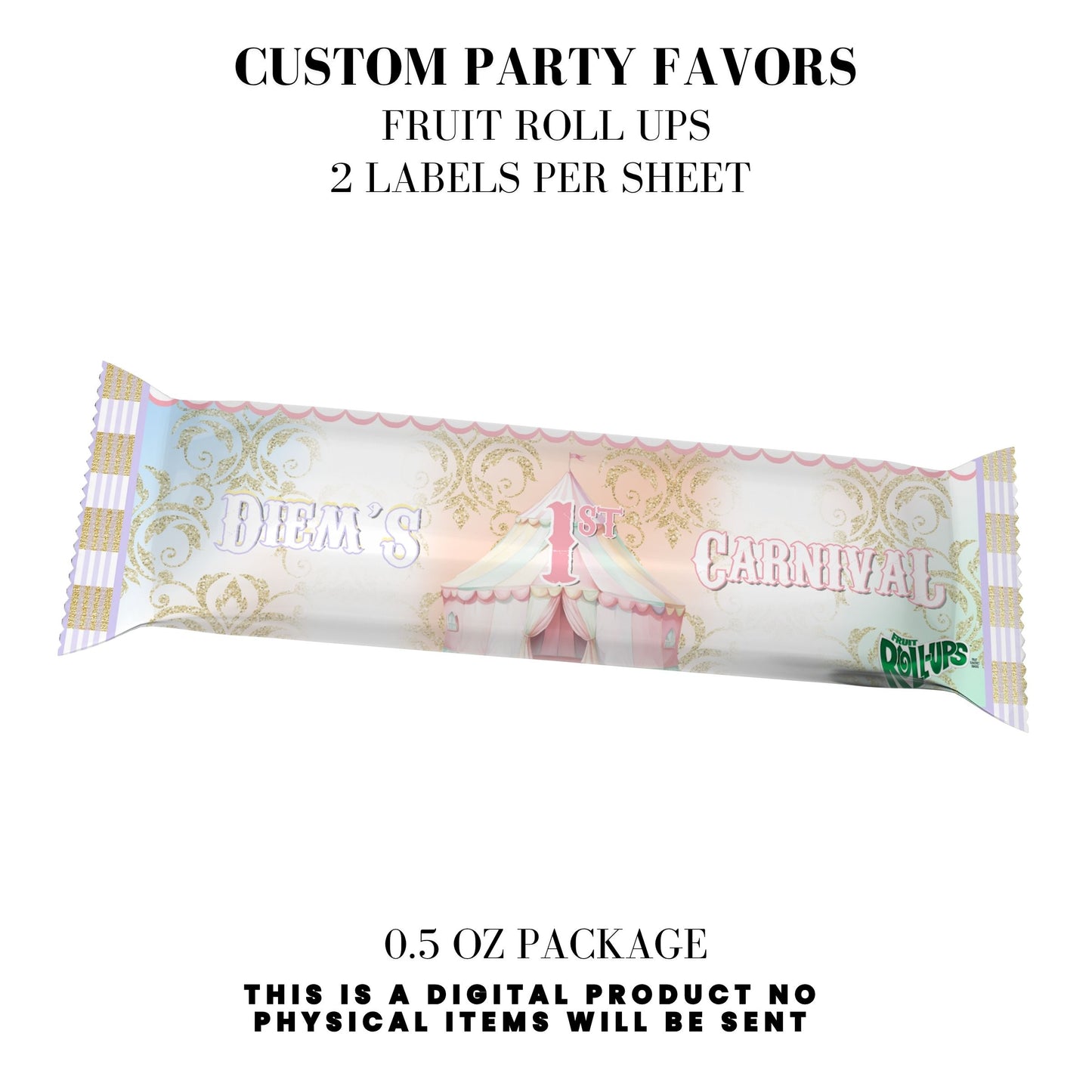 Pastel Carnival Birthday Party DFY Favor Bundle