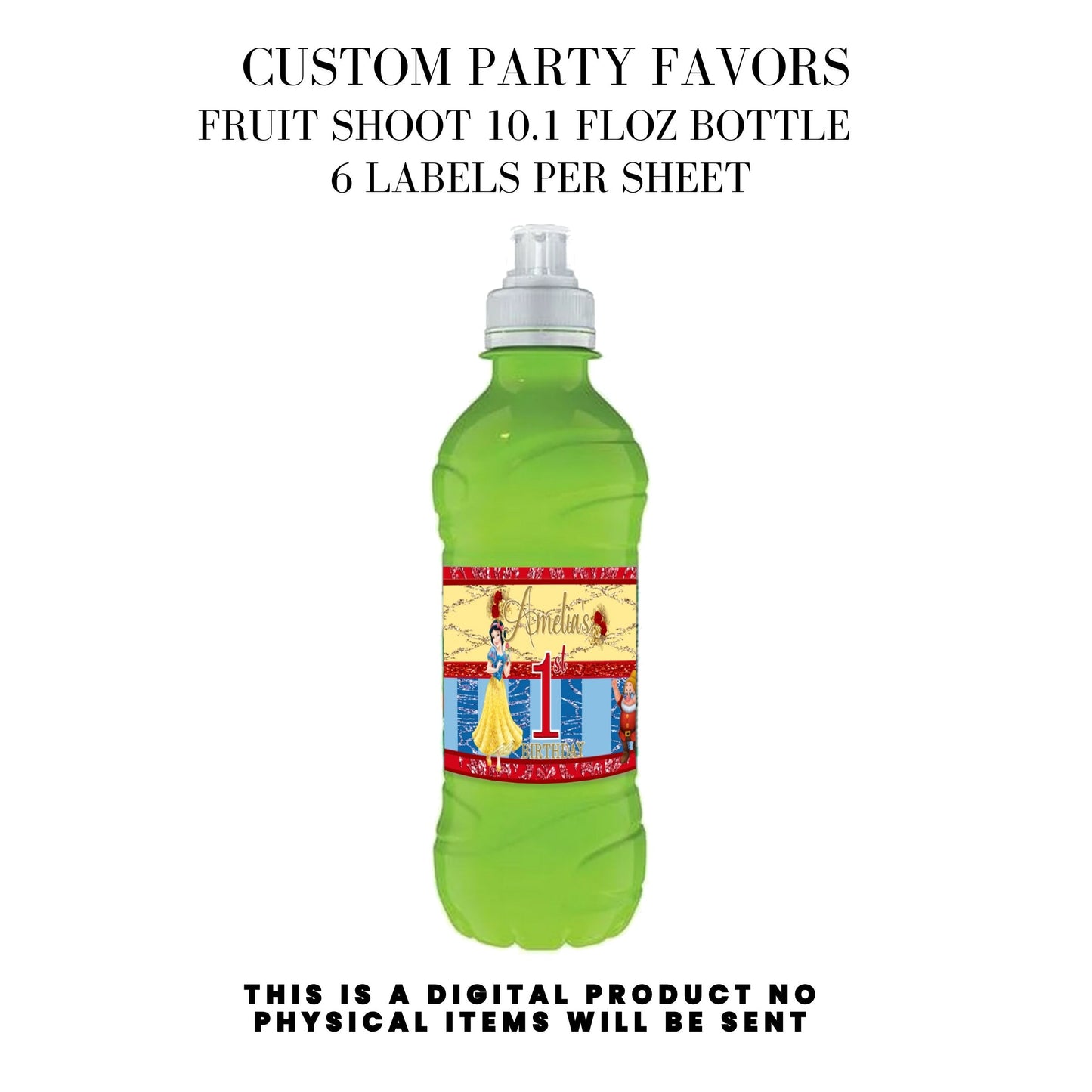 Snow White Party Favor Templates Bundle