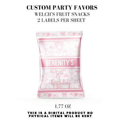 Toile du Jouy Safari Party Printable Favor Designs DFY