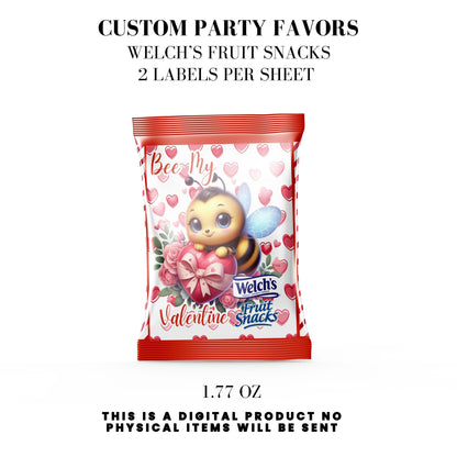Bee My Valentine Party Favors Templates Bundle