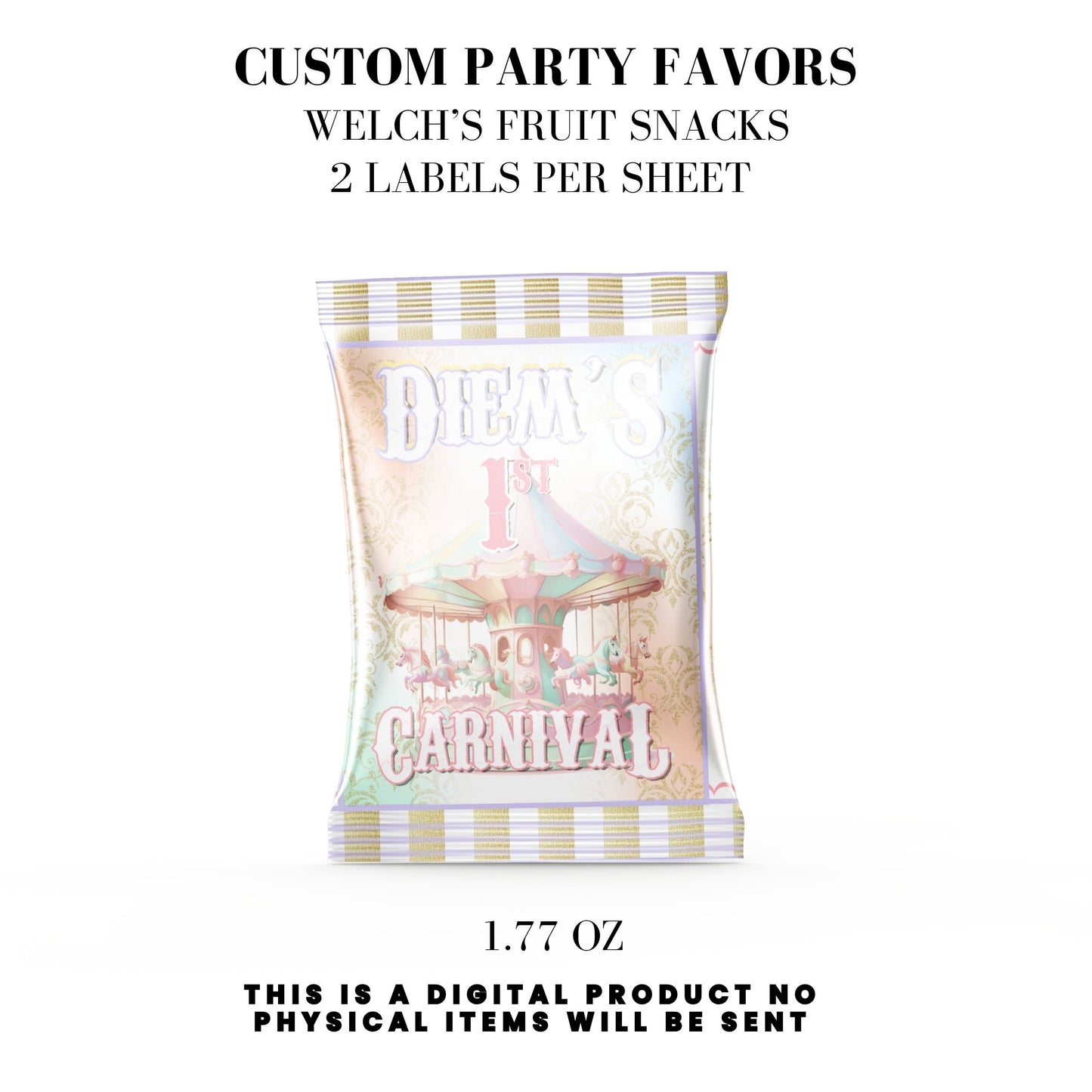 Pastel Carnival Birthday Party DFY Favor Bundle
