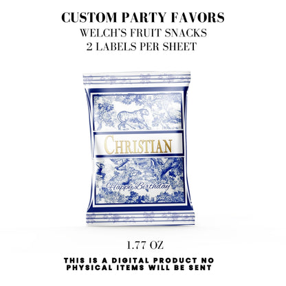 Classic Toile De Juoy Blue Party Printable Favor Designs DFY