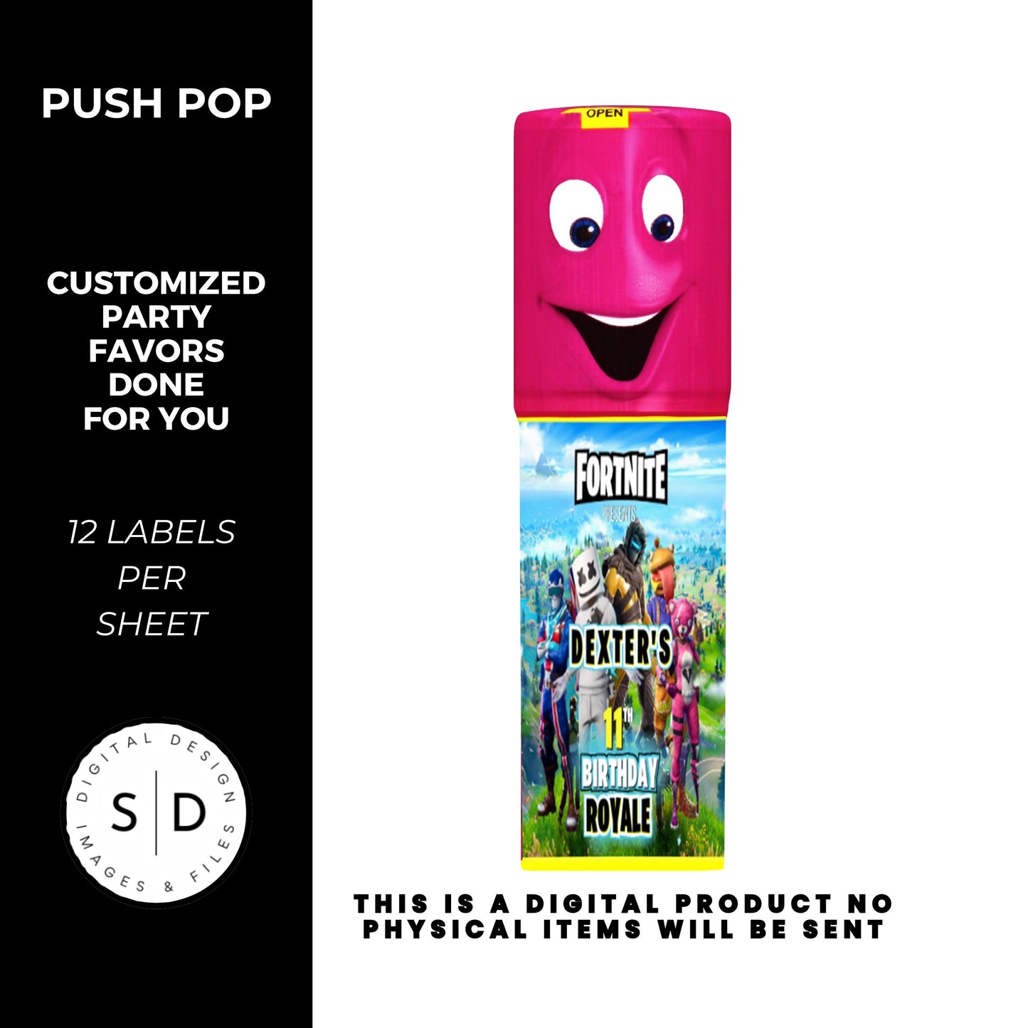 Fortnite Battle Royale Birthday Party Favors DFY