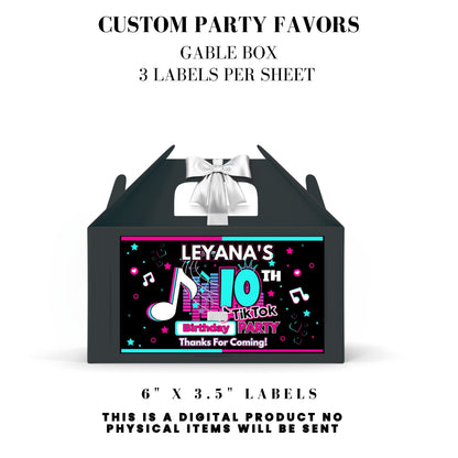 Tik Tok Social Media Party Printable Favor Designs DFY