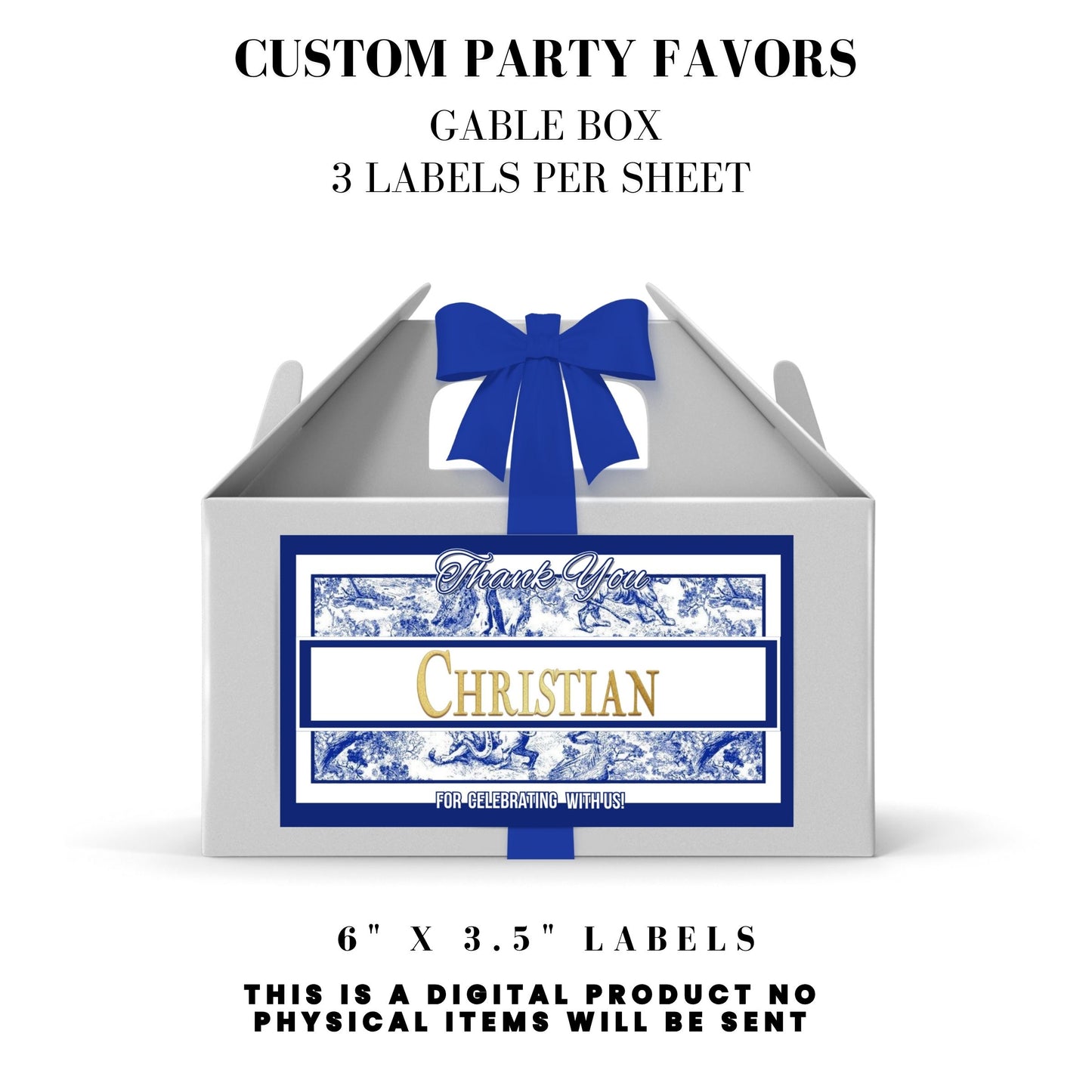 Classic Toile De Juoy Blue Party Printable Favor Designs DFY