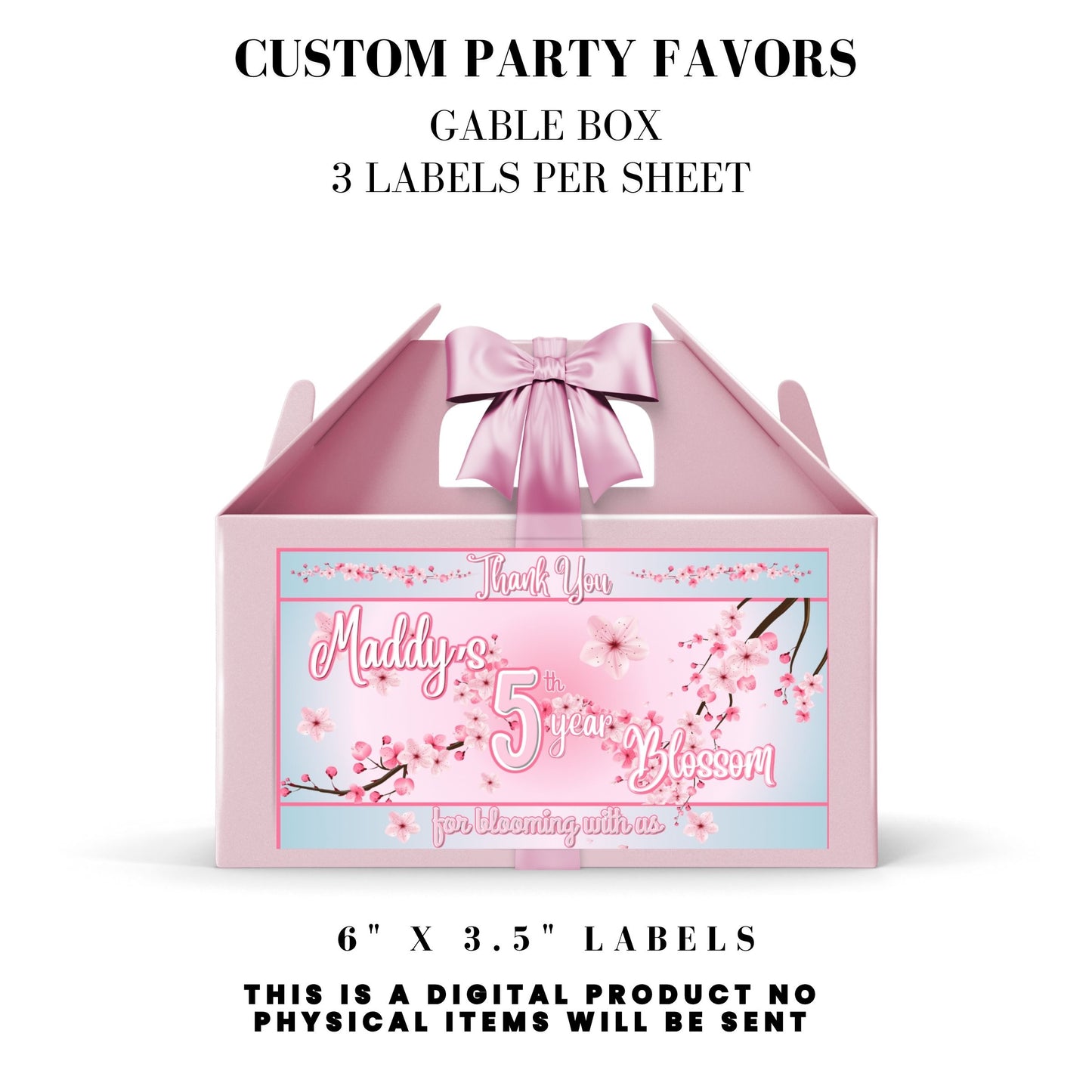 Cherry Blossom Party Printable Favor Designs DFY