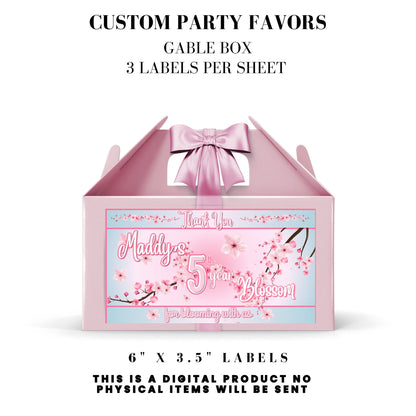 Cherry Blossom Party Printable Favor Designs DFY