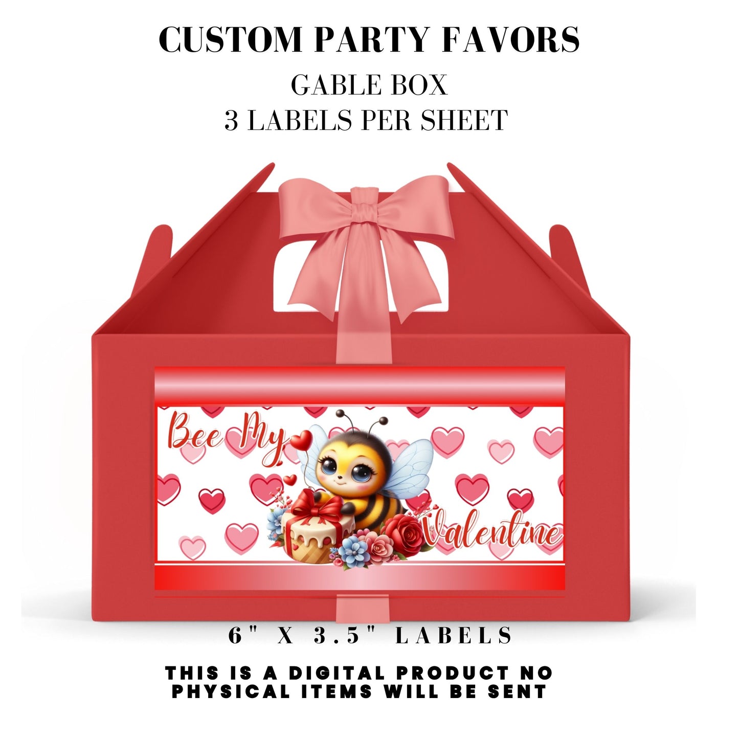 Bee My Valentine Party Favors Templates Bundle