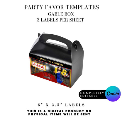 Hollywood Red Carpet Birthday Party Favors Templates Bundle