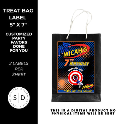 Nerf Ready Aim Fire Birthday Party Favors DFY