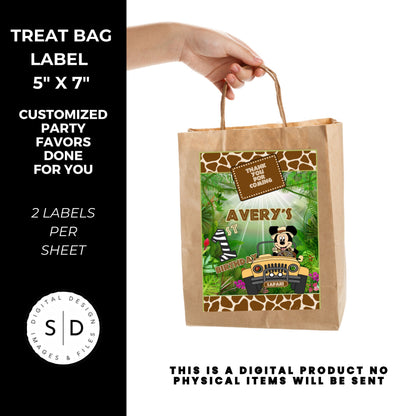 Mouse Safari Birthday Party Favors DFY
