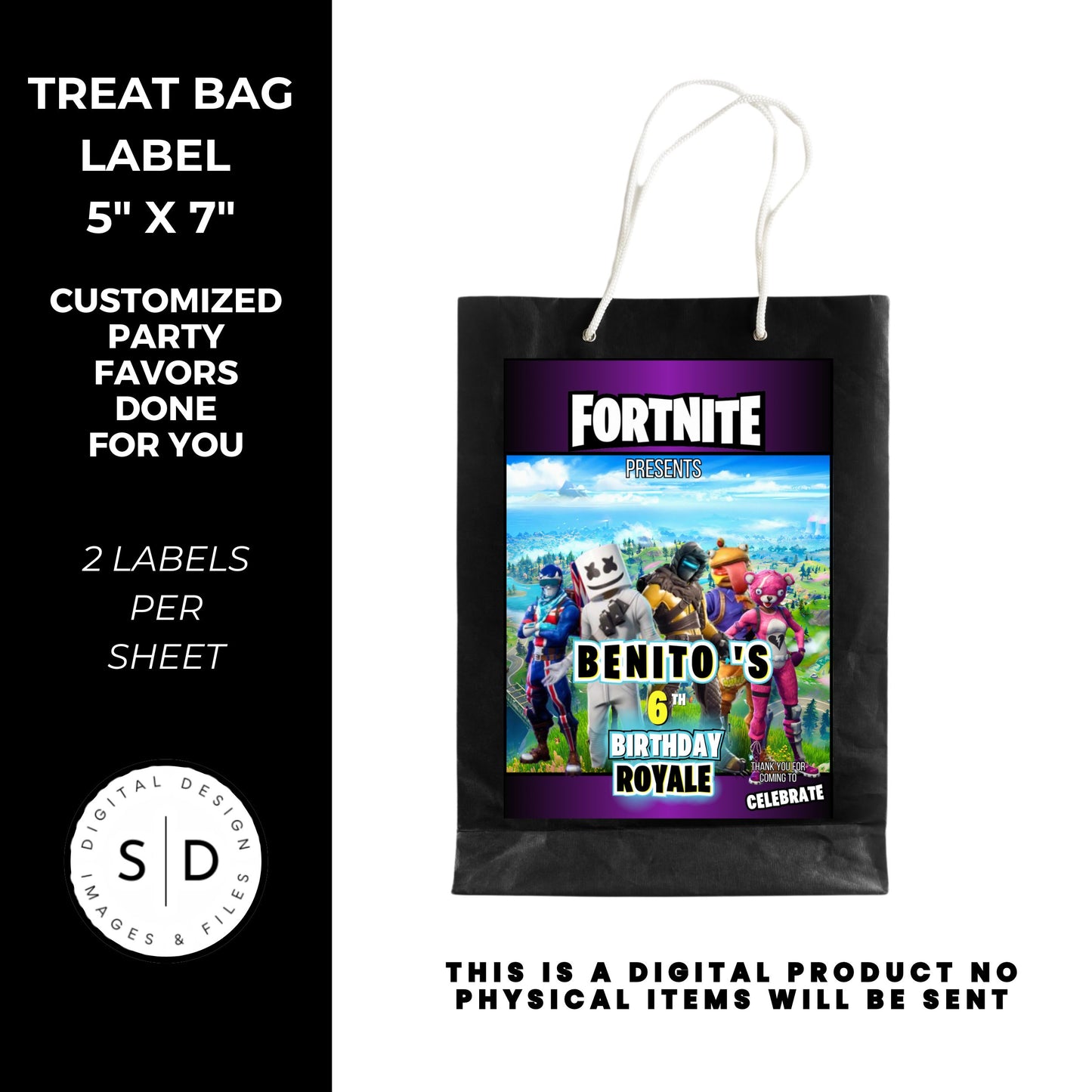 Fortnite Battle Royale Birthday Party Favors DFY