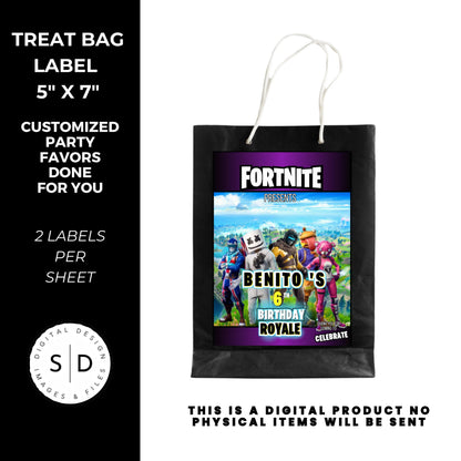 Fortnite Battle Royale Birthday Party Favors DFY