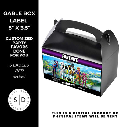 Fortnite Battle Royale Birthday Party Favors DFY