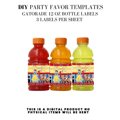 Snow White Party Favor Templates Bundle