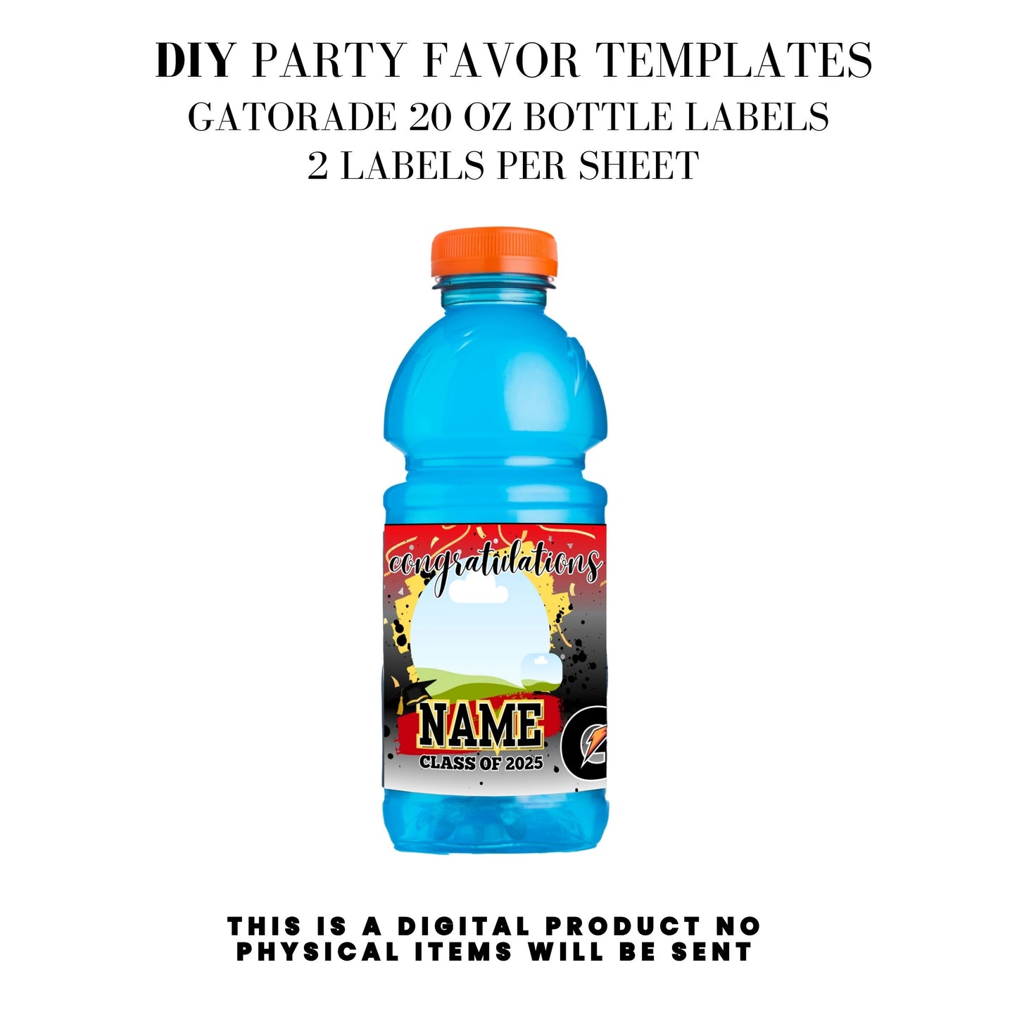 Class of 2025 Graduation Party Favor Canva Template Bundle 🎓✨