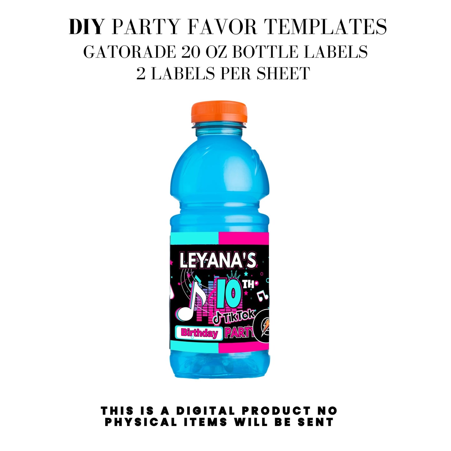 Tik Tok Social Media Party Printable Favor Designs DFY