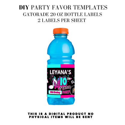 Tik Tok Social Media Party Printable Favor Designs DFY