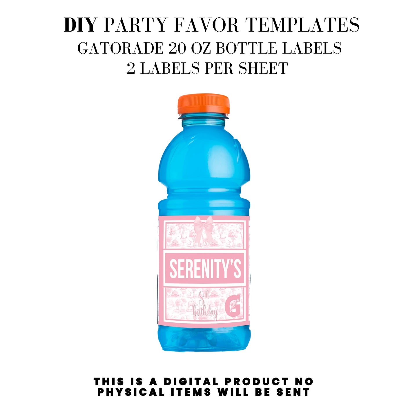 Toile du Jouy Safari Party Printable Favor Designs DFY