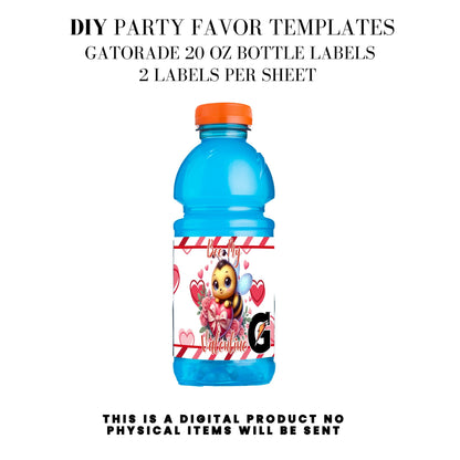 Bee My Valentine Party Favors Templates Bundle