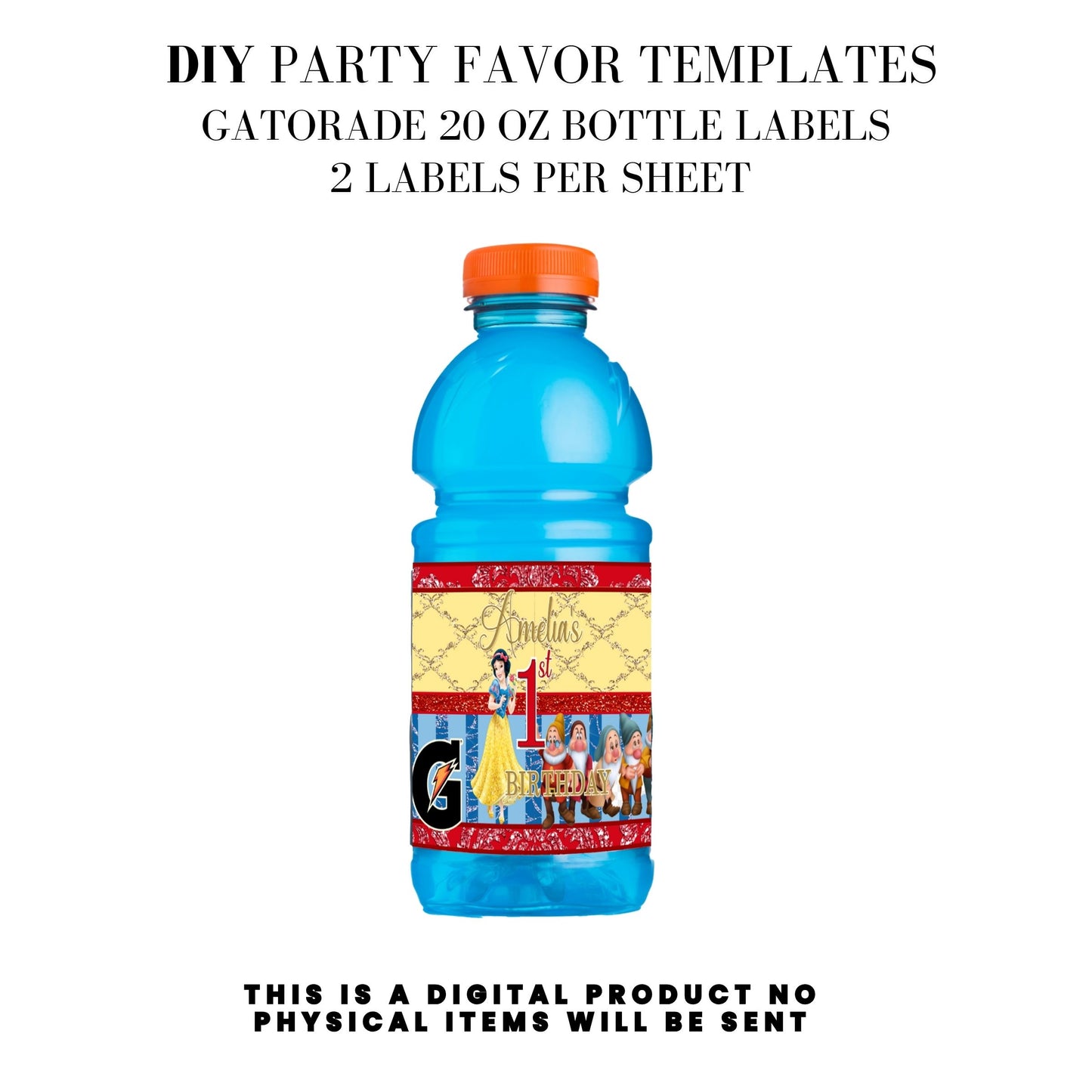 Snow White Party Favor Templates Bundle