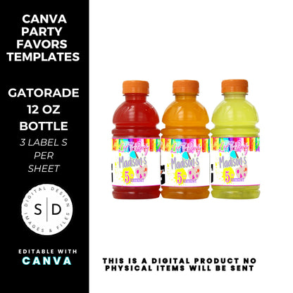 Let's Paint Birthday Party Favor Templates