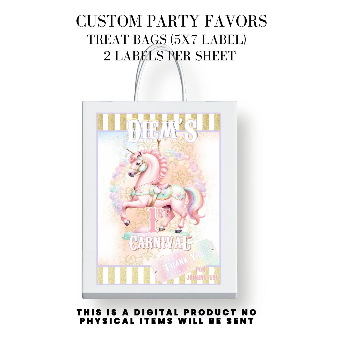 Pastel Carnival Birthday Party DFY Favor Bundle