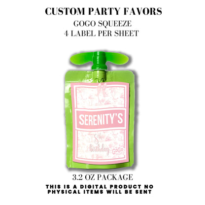 Toile du Jouy Safari Party Printable Favor Designs DFY