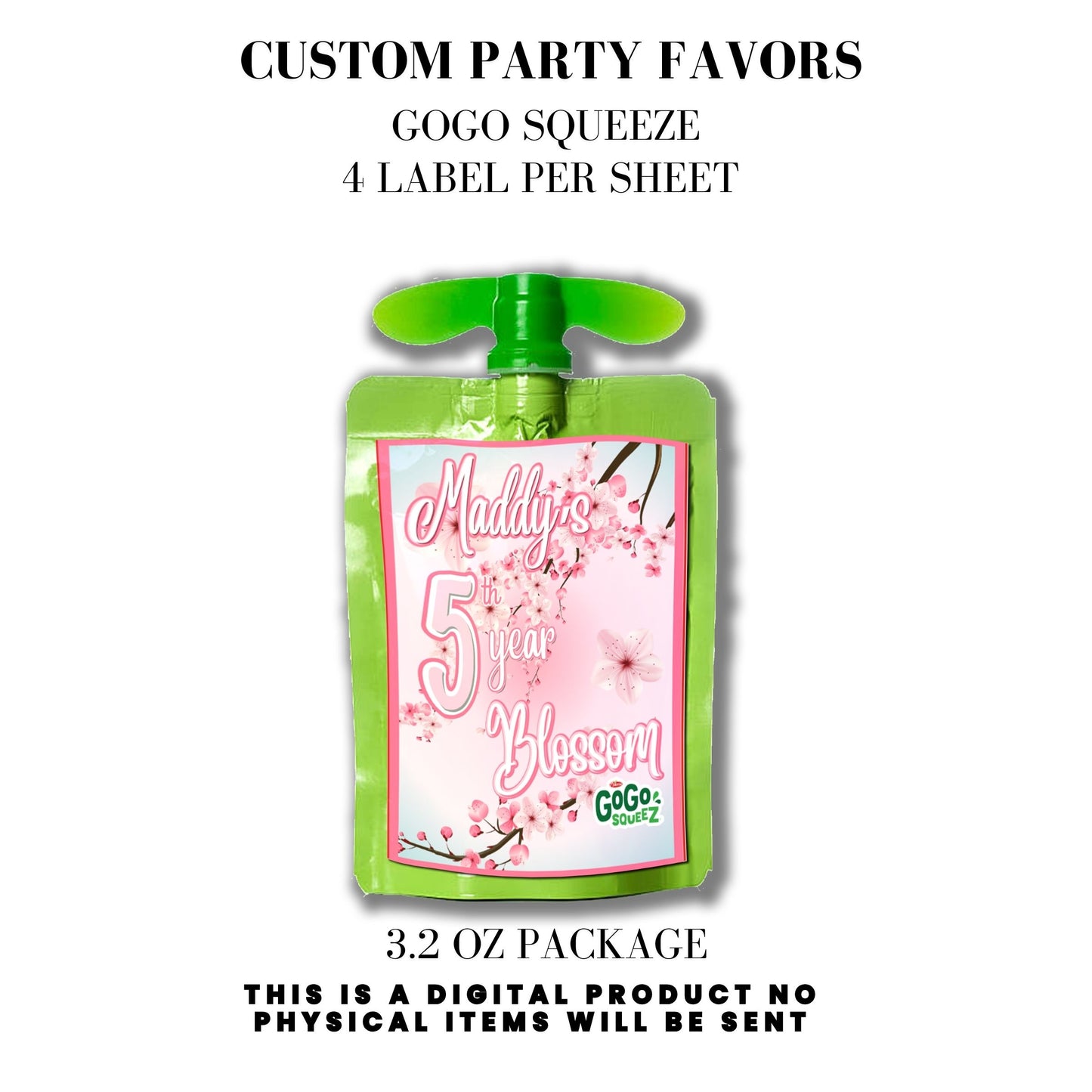 Cherry Blossom Party Printable Favor Designs DFY