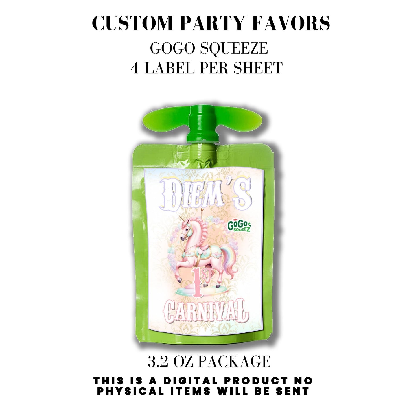 Pastel Carnival Birthday Party DFY Favor Bundle