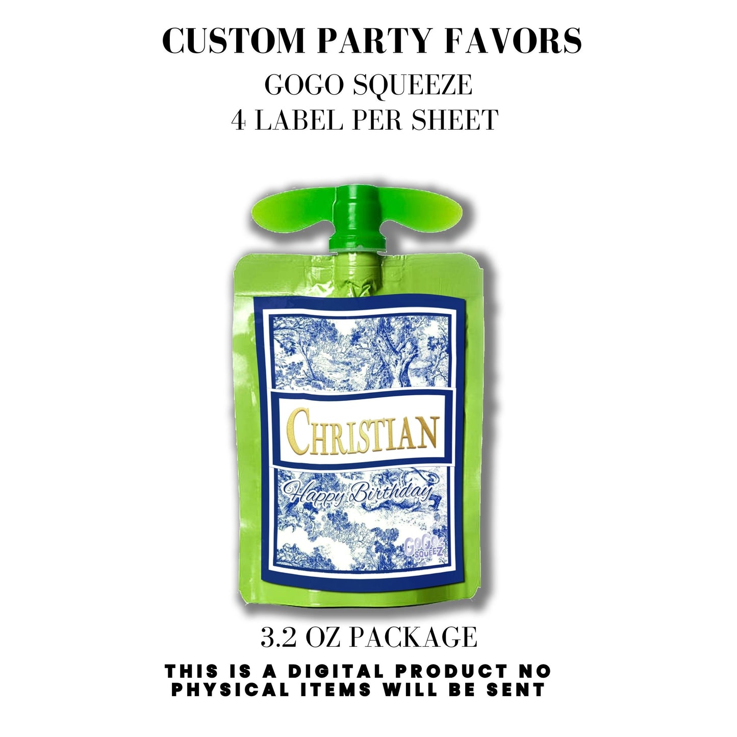 Classic Toile De Juoy Blue Party Printable Favor Designs DFY