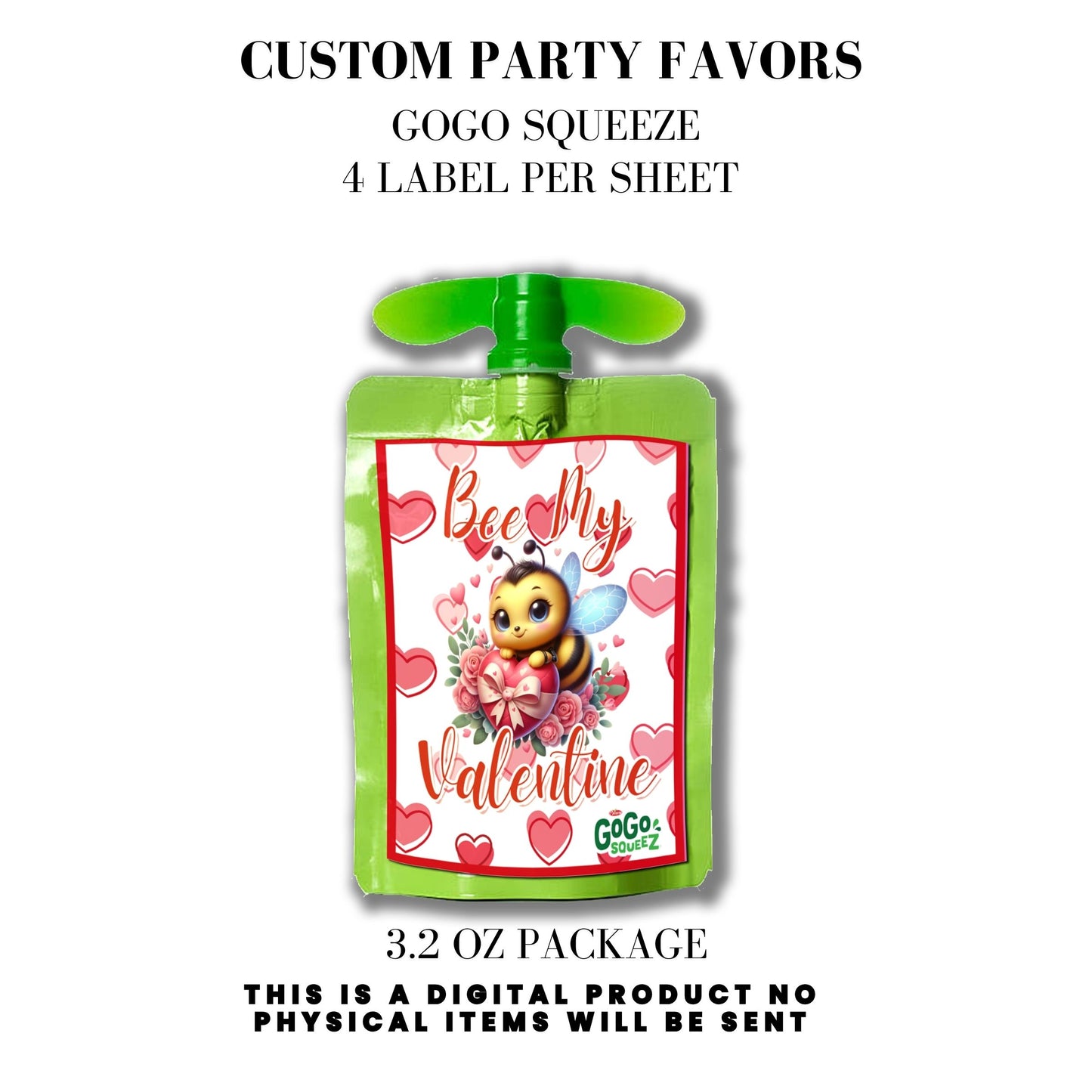 Bee My Valentine Party Favors Templates Bundle