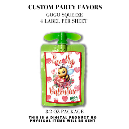 Bee My Valentine Party Favors Templates Bundle