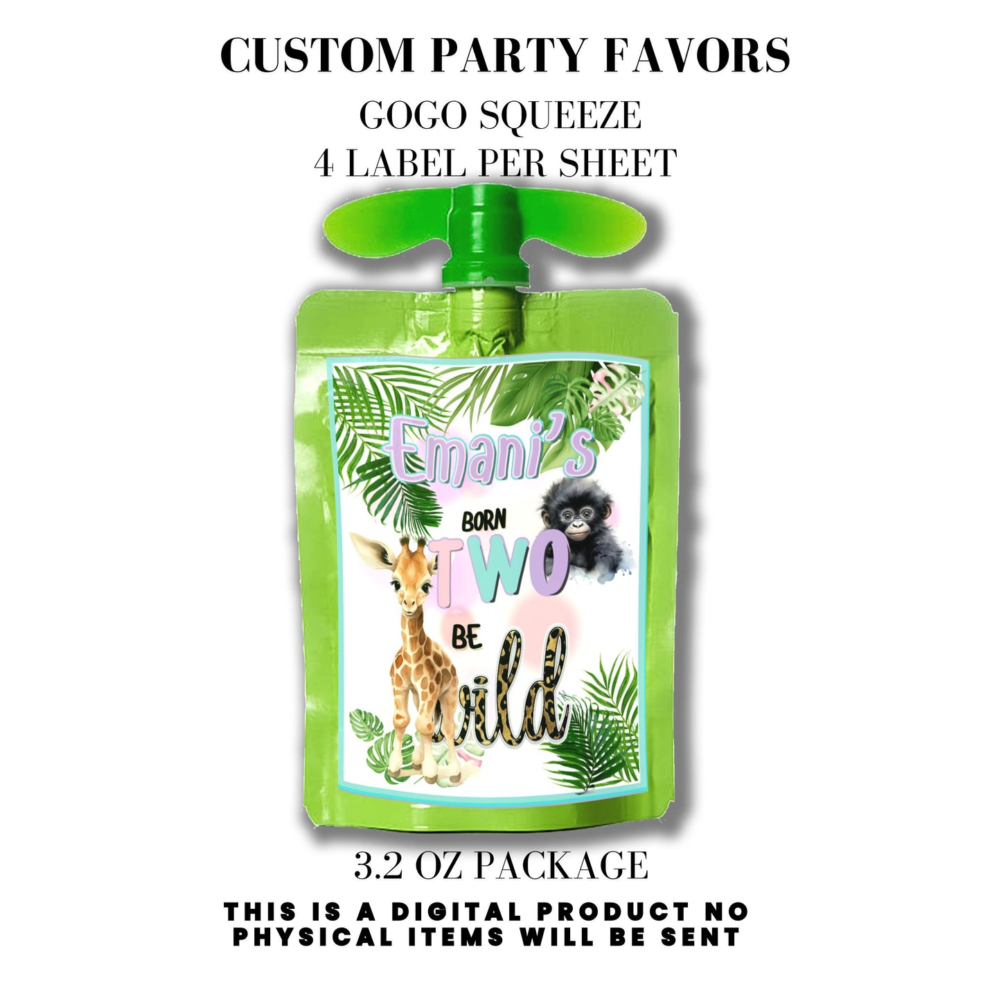 Born Two Be Wild Jungle Safari Birthday Party Favors DFY