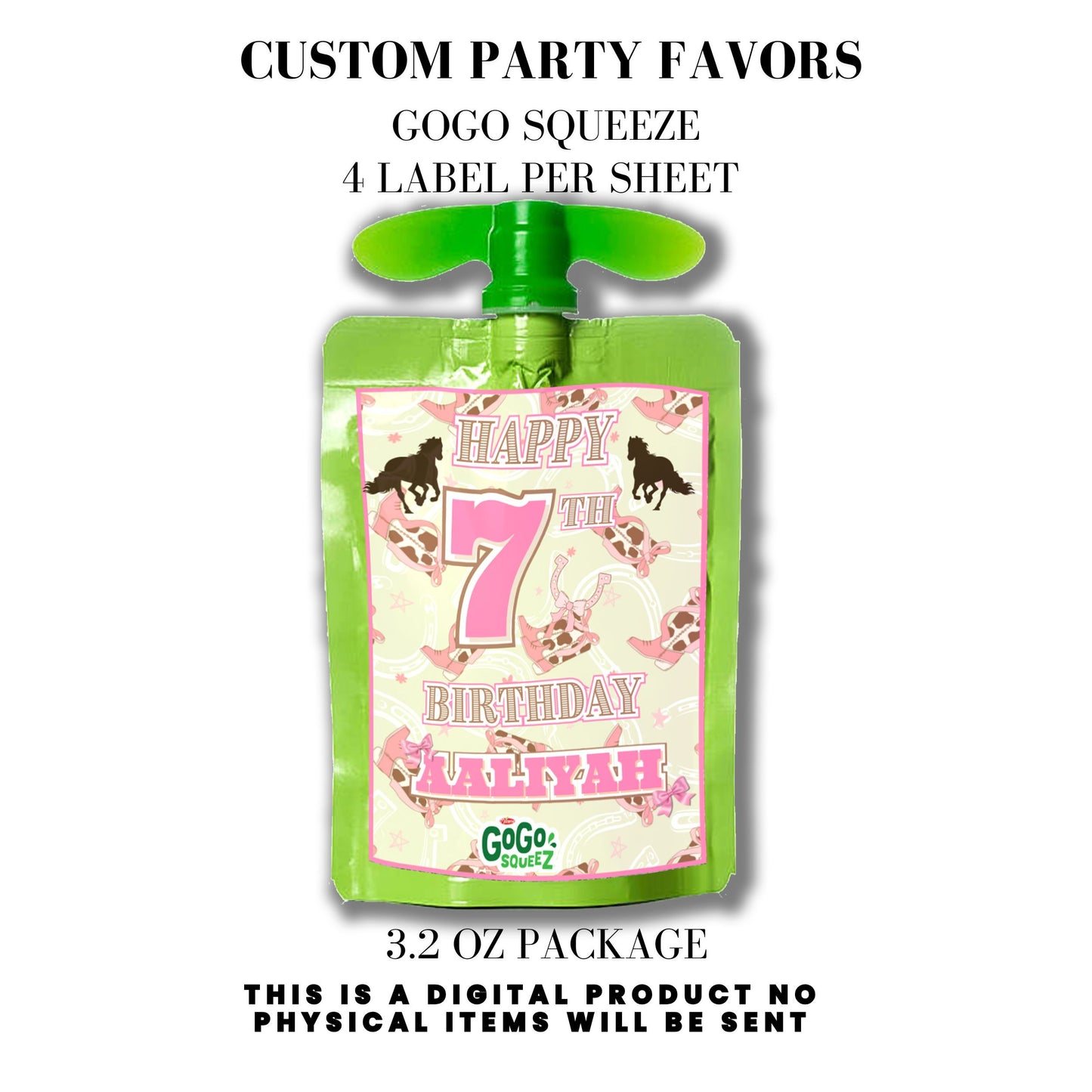 Cowgirl Rodeo Birthday Party Favors DFY