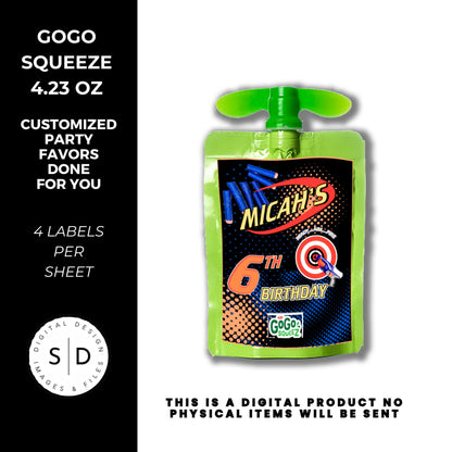 Nerf Ready Aim Fire Birthday Party Favors DFY