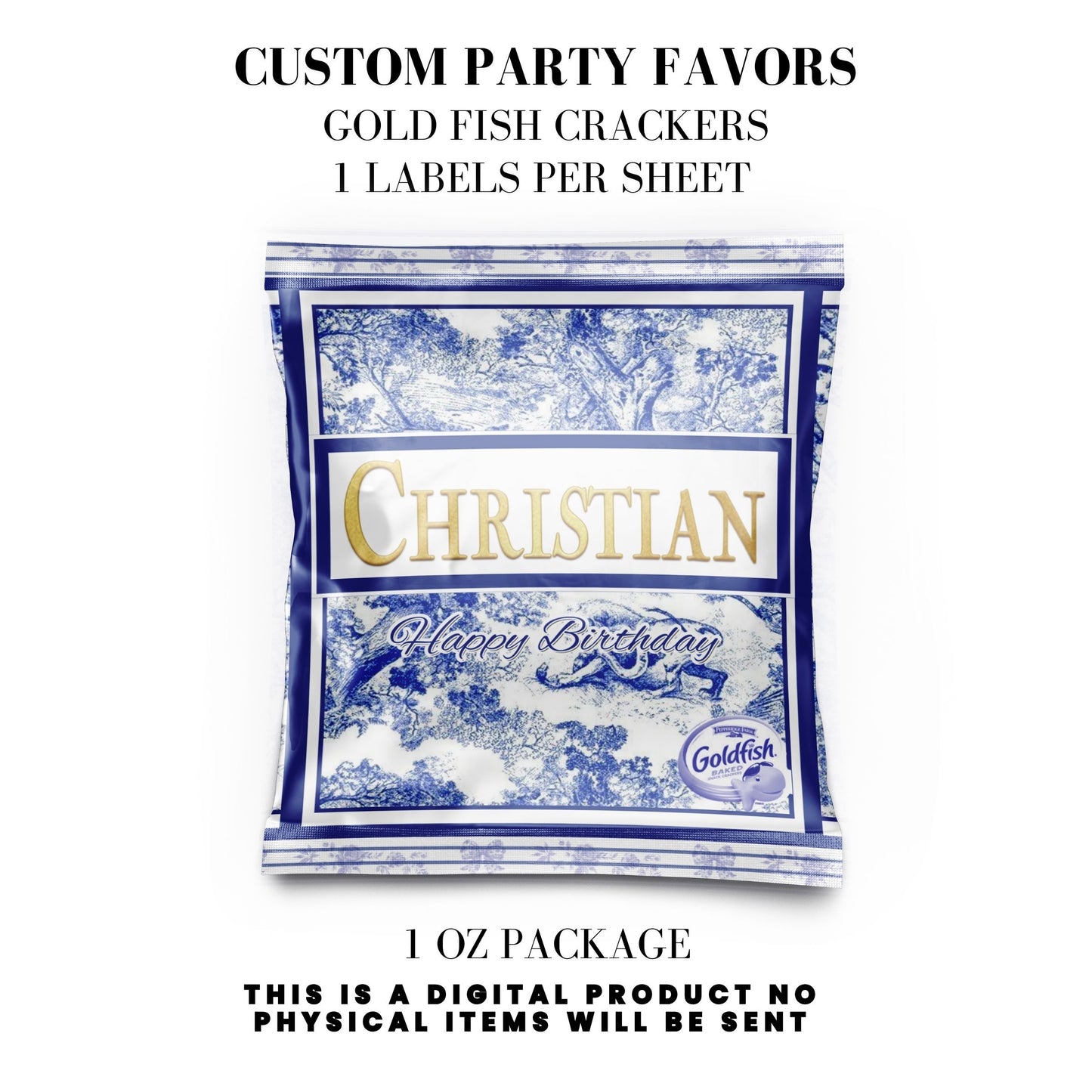 Classic Toile De Juoy Blue Party Printable Favor Designs DFY