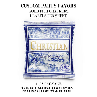 Classic Toile De Juoy Blue Party Printable Favor Designs DFY