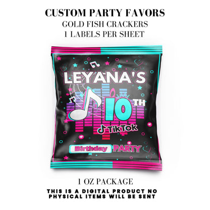 Tik Tok Social Media Party Printable Favor Designs DFY