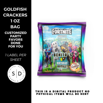 Fortnite Battle Royale Birthday Party Favors DFY