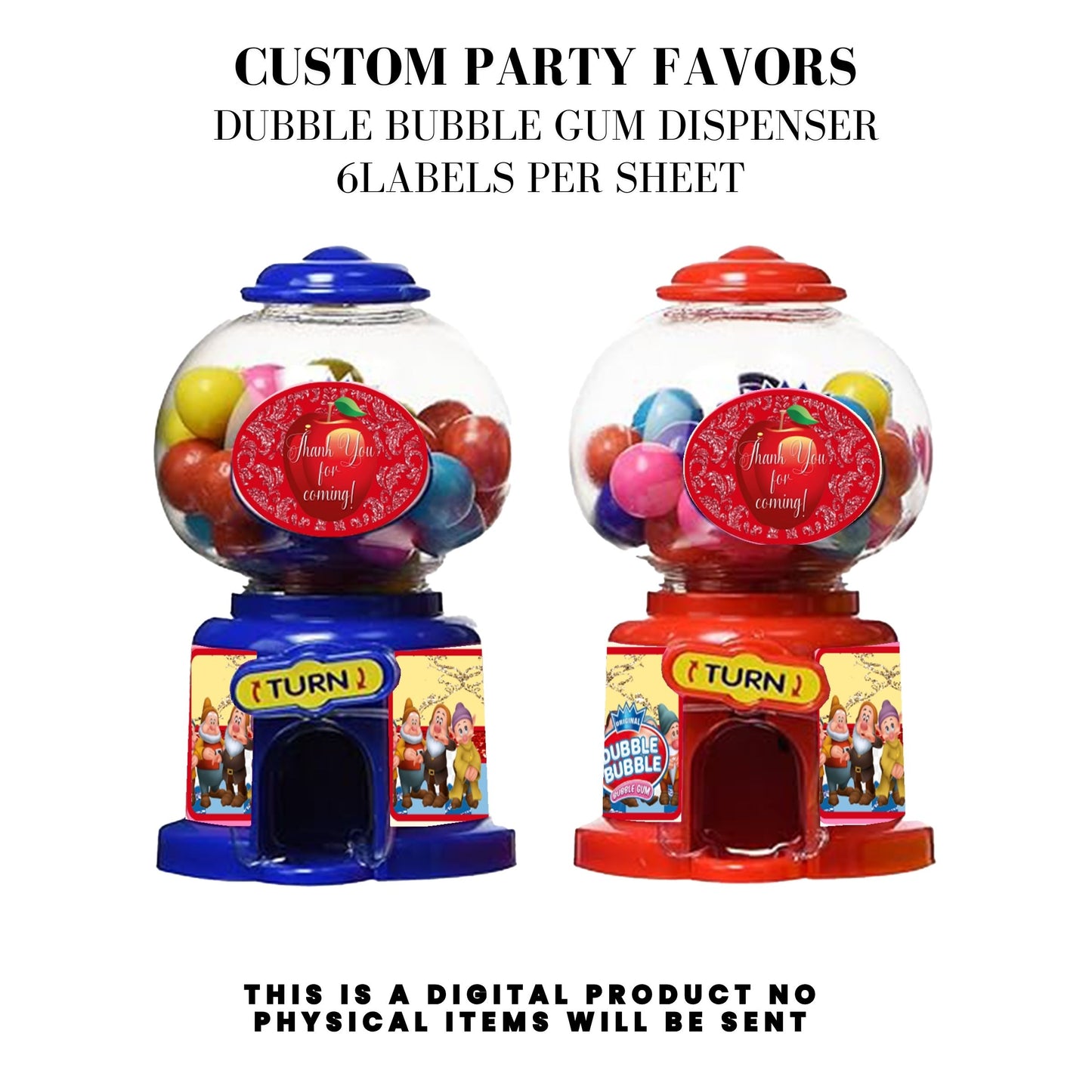 Snow White Party Favor Templates Bundle