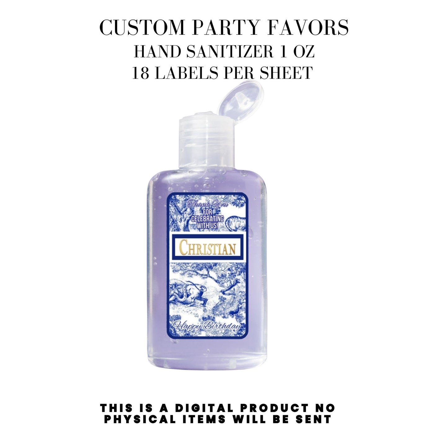 Classic Toile De Juoy Blue Party Printable Favor Designs DFY