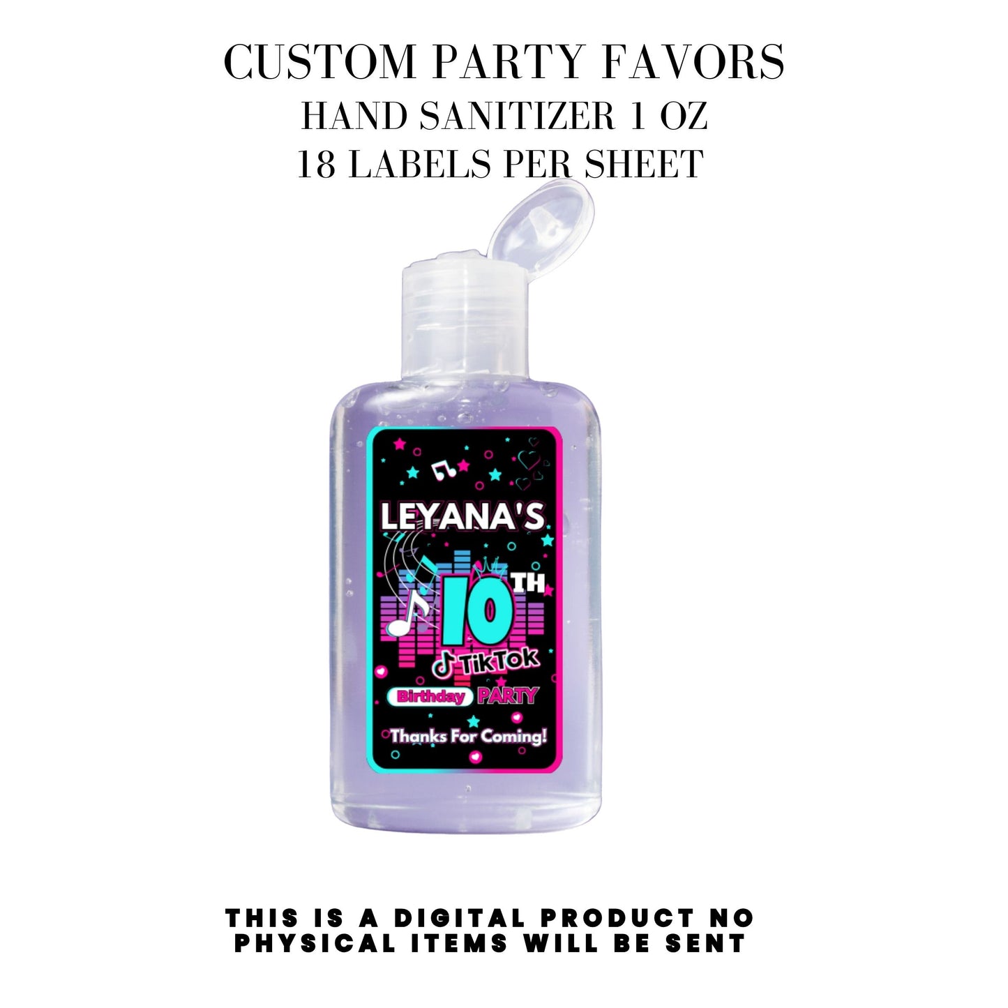 Tik Tok Social Media Party Printable Favor Designs DFY