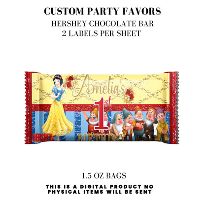 Snow White Party Favor Templates Bundle