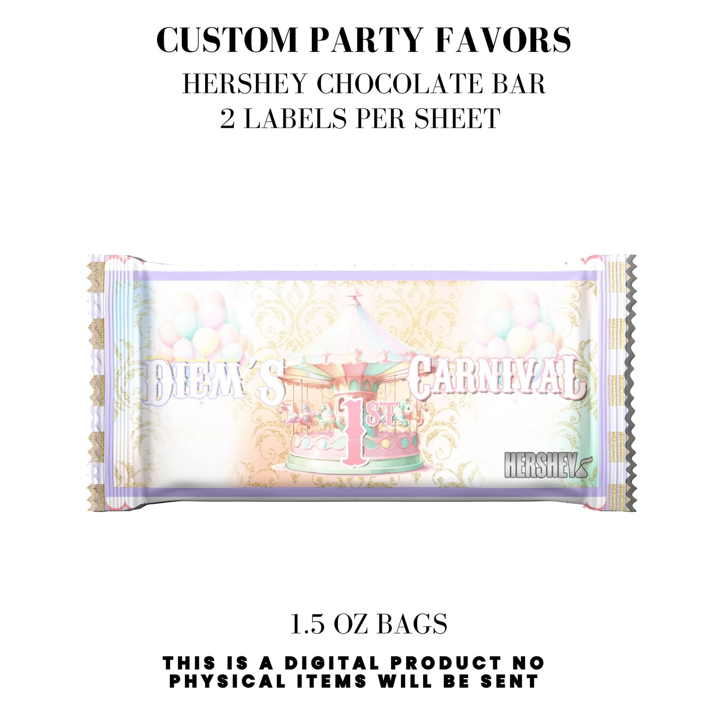Pastel Carnival Birthday Party DFY Favor Bundle
