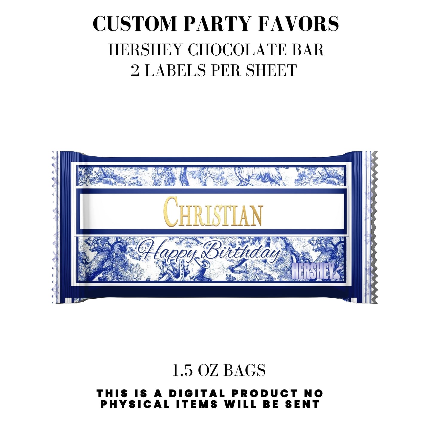 Classic Toile De Juoy Blue Party Printable Favor Designs DFY