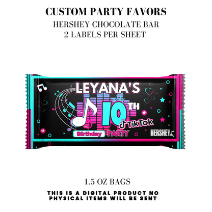 Tik Tok Social Media Party Printable Favor Designs DFY