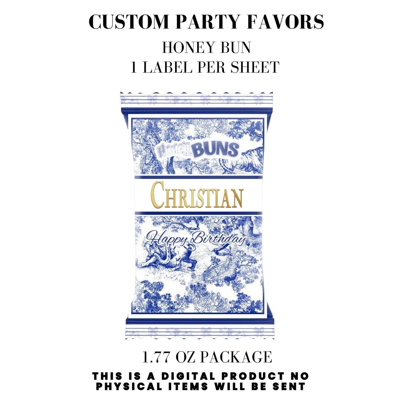 Classic Toile De Juoy Blue Party Printable Favor Designs DFY
